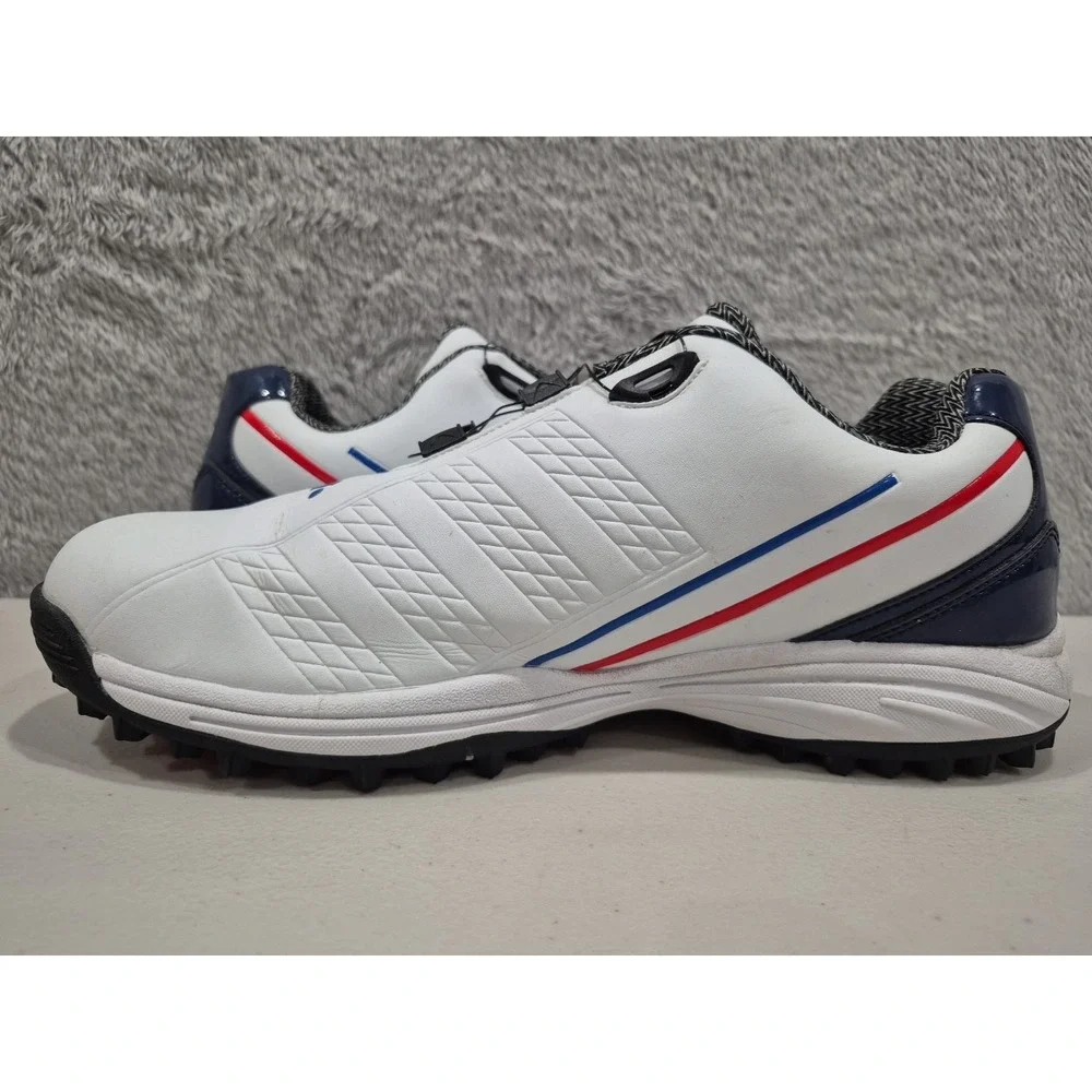 Lefus Golf Shoes Mens EU 45 US 11.5 White Crank Lace Waterproof Non Slip Comfort